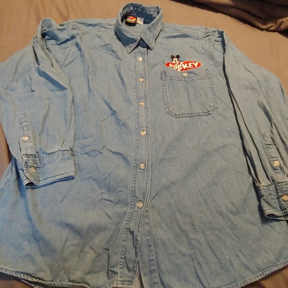 mickey button down shirt